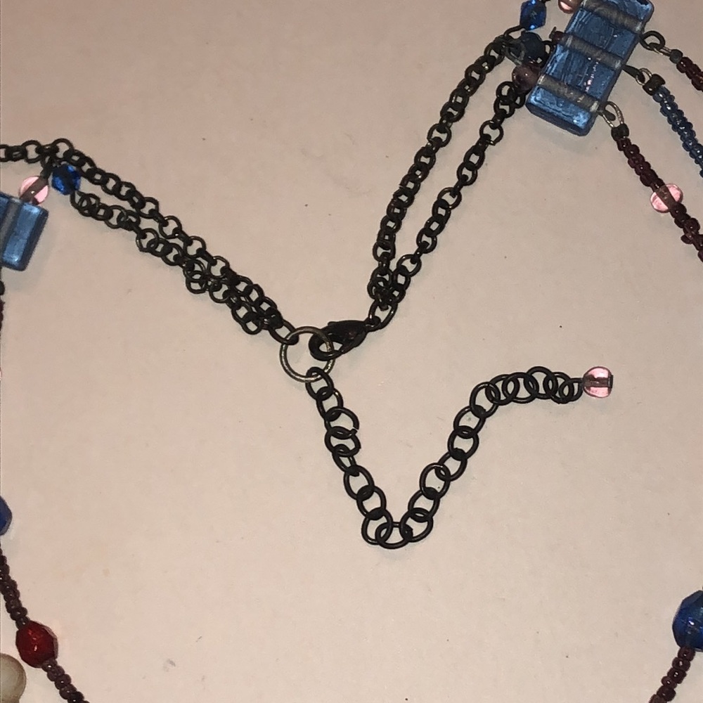 Multicolor Beaded Boho Multi Strand Necklace - image 4